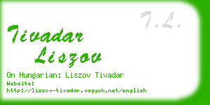 tivadar liszov business card